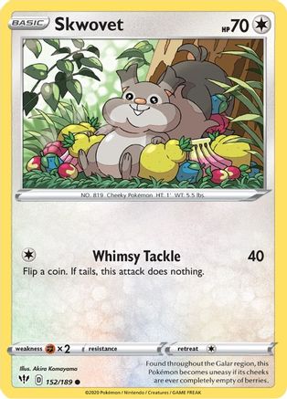 Skwovet (152/189) [SWSH: Darkness Ablaze] Pokemon Single Pokémon