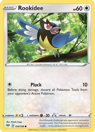 Rookidee (154/189) Reverse Holofoil [SWSH: Darkness Ablaze] Pokemon Single Pokémon