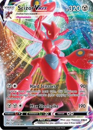 Scizor VMAX (119/189) Holofoil [SWSH: Darkness Ablaze] Pokemon Single Pokémon