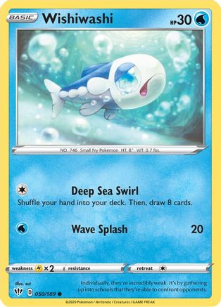 Wishiwashi (50/189) Reverse Holofoil [SWSH: Darkness Ablaze] Pokemon Single Pokémon