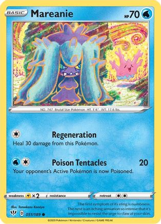 Mareanie (51/189) Reverse Holofoil [SWSH: Darkness Ablaze] Pokemon Single Pokémon