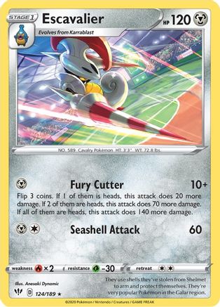 Escavalier (124/189) [SWSH: Darkness Ablaze] Pokemon Single Pokémon