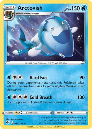 Arctovish (54/189) Reverse Holofoil [SWSH: Darkness Ablaze] Pokemon Single Pokémon