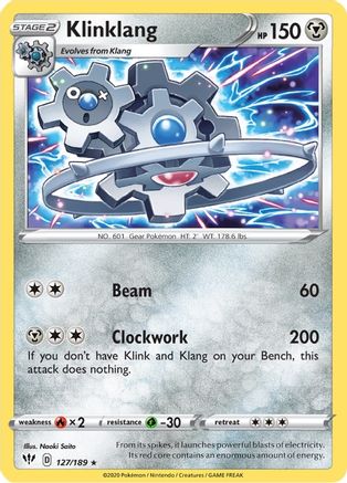 Klinklang (127/189) Reverse Holofoil [SWSH: Darkness Ablaze] Pokemon Single Pokémon