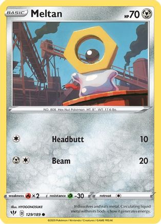 Meltan (129/189) Reverse Holofoil [SWSH: Darkness Ablaze] Pokemon Single Pokémon