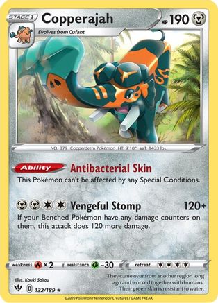 Copperajah (132/189) Reverse Holofoil [SWSH: Darkness Ablaze] Pokemon Single Pokémon