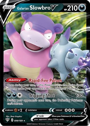 Galarian Slowbro V (99/189) Holofoil [SWSH: Darkness Ablaze] Pokemon Single Pokémon