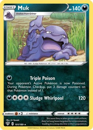 Muk (101/189) [SWSH: Darkness Ablaze] Pokemon Single Pokémon