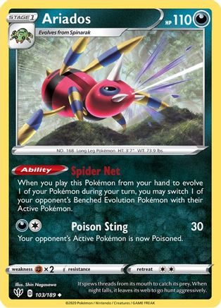 Ariados (103/189) [SWSH: Darkness Ablaze] Pokemon Single Pokémon