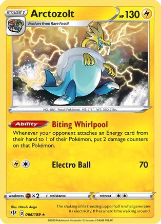 Arctozolt (66/189) Reverse Holofoil [SWSH: Darkness Ablaze] Pokemon Single Pokémon