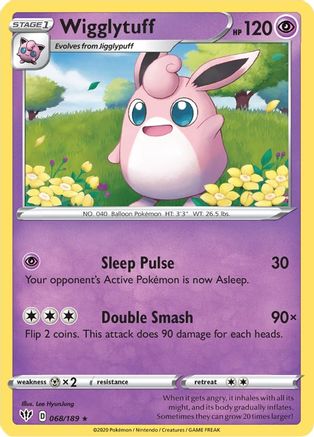 Wigglytuff (68/189) Reverse Holofoil [SWSH: Darkness Ablaze] Pokemon Single Pokémon