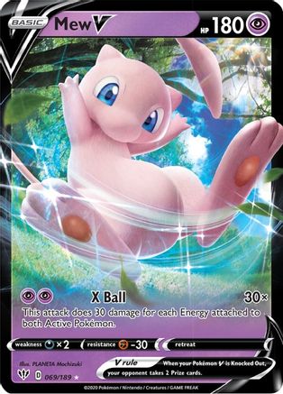 Mew V 69/189 Holofoil [SWSH: Darkness Ablaze] Pokemon Single Pokémon