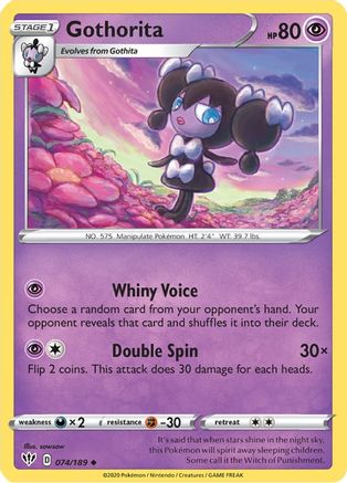 Gothorita (74/189) Reverse Holofoil [SWSH: Darkness Ablaze] Pokemon Single Pokémon