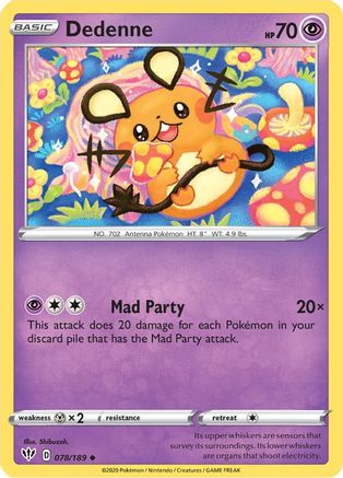 Dedenne (78/189) Reverse Holofoil [SWSH: Darkness Ablaze] Pokemon Single Pokémon