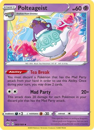 Polteageist (83/189) [SWSH: Darkness Ablaze] Pokemon Single Pokémon