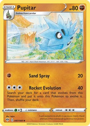 Pupitar (87/189) [SWSH: Darkness Ablaze] Pokemon Single Pokémon