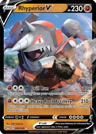Rhyperior V (95/189) Holofoil [SWSH: Darkness Ablaze] Pokemon Single Pokémon