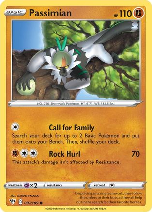 Passimian (97/189) Reverse Holofoil [SWSH: Darkness Ablaze] Pokemon Single Pokémon