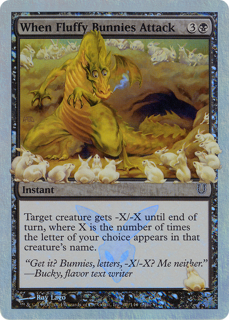 When Fluffy Bunnies Attack (Alternate Foil) (UNH-067) [Unhinged] Foil MTG Single Wizards of the Coast