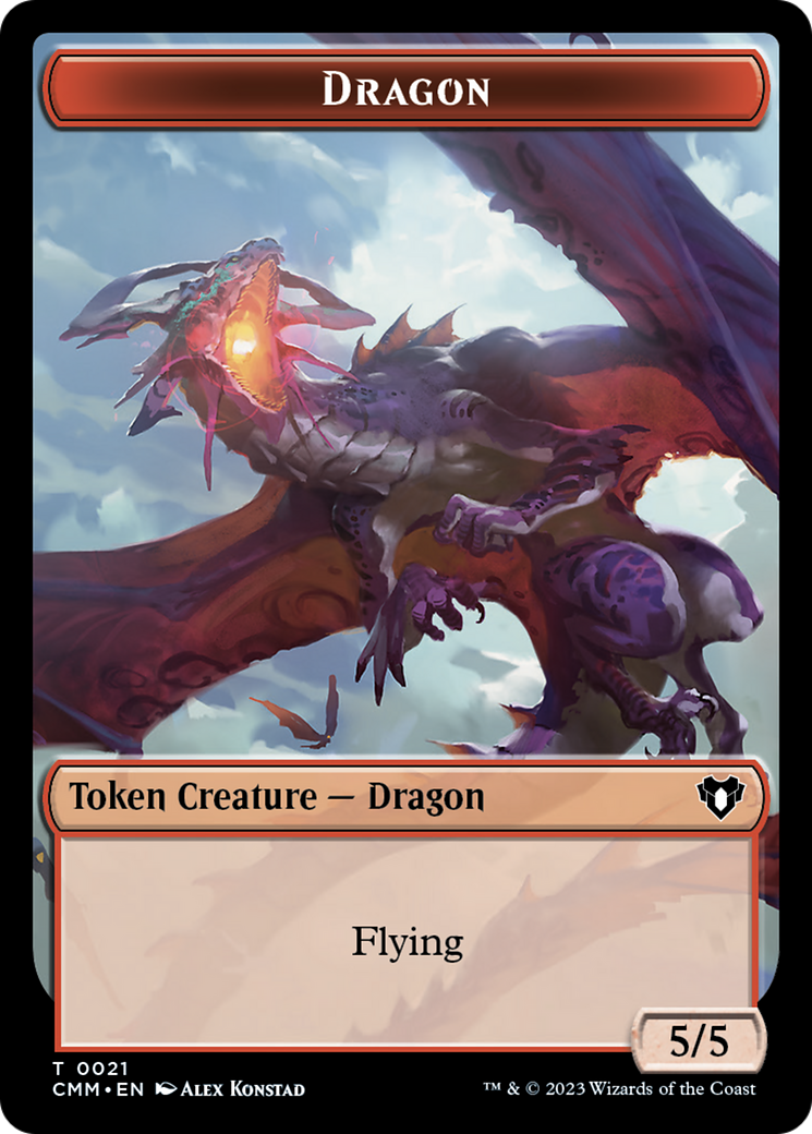 Eldrazi Spawn // Dragon (0021) Double-Sided Token [Tokens] Commander Masters Tokens MTG Single Magic: The Gathering