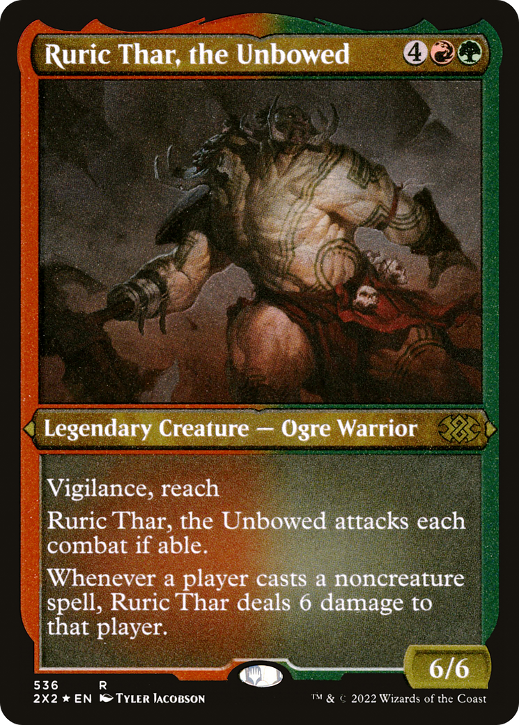 Ruric Thar, the Unbowed (Foil Etched) (2X2-536) [Double Masters 2022] Foil MTG Single Wizards of the Coast