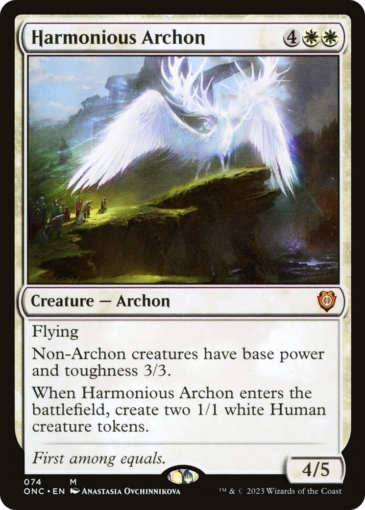 Harmonious Archon (ONC-074) [Phyrexia: All Will Be One Commander] MTG Single Wizards of the Coast