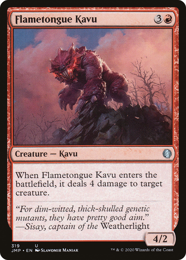Flametongue Kavu (JMP-319) [Jumpstart] MTG Single Wizards of the Coast
