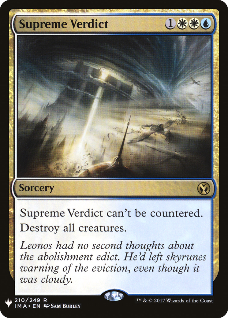 Supreme Verdict (LIST-210) [Mystery Booster] The List MTG Single Wizards of the Coast