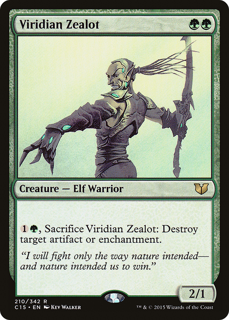 Viridian Zealot (C15-210) [Commander 2015] MTG Single Wizards of the Coast