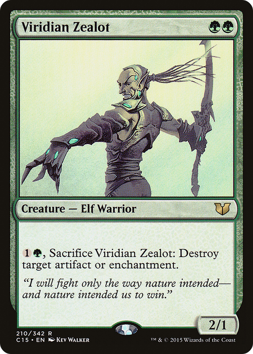 Viridian Zealot (C15-210) [Commander 2015] MTG Single Wizards of the Coast