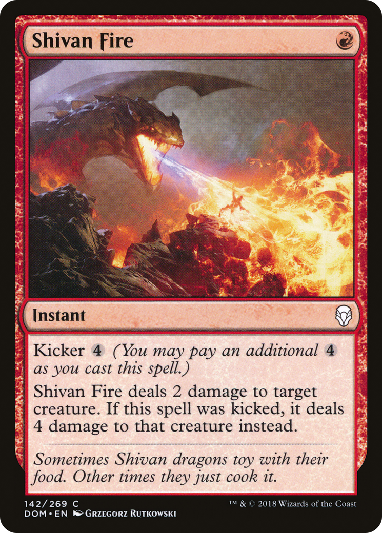 Shivan Fire (DOM-142) [Dominaria] MTG Single Wizards of the Coast
