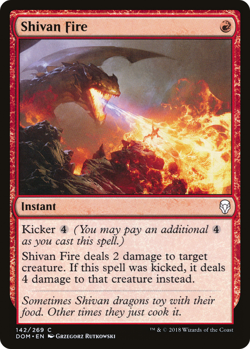 Shivan Fire (DOM-142) [Dominaria] MTG Single Wizards of the Coast