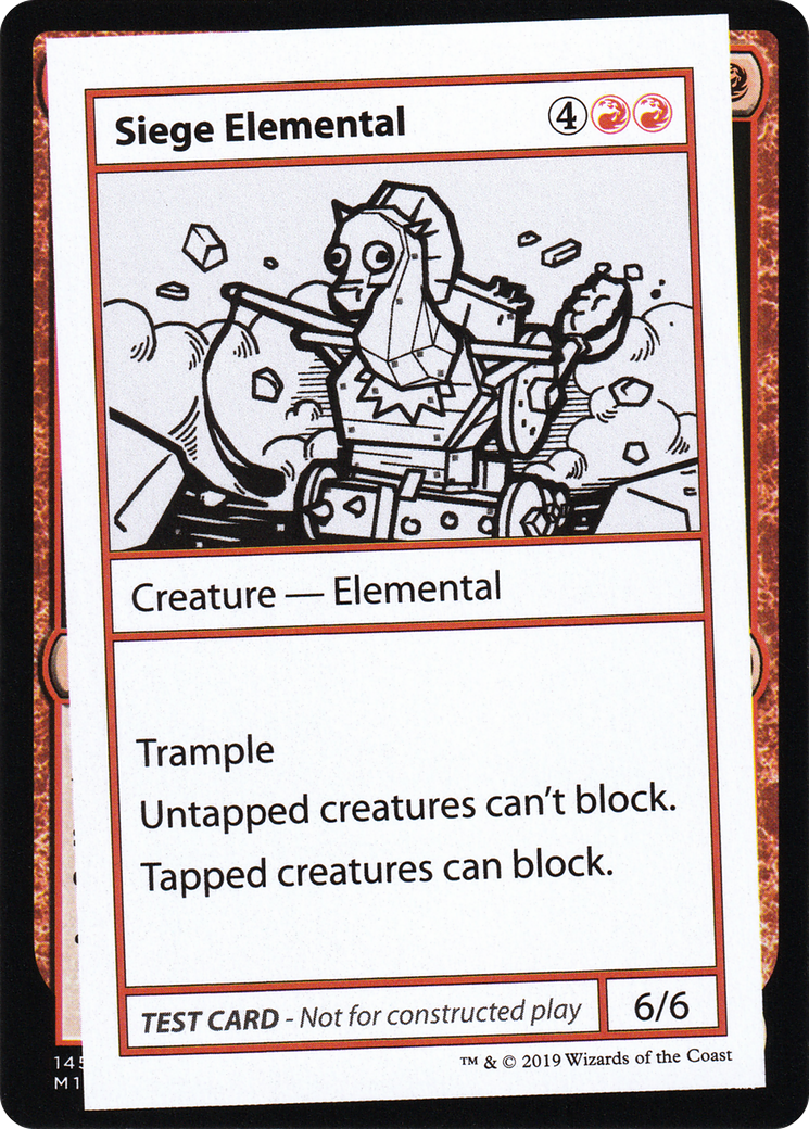 Siege Elemental (CMB1-064) [Mystery Booster] Playtest Cards 2021 MTG Single Wizards of the Coast