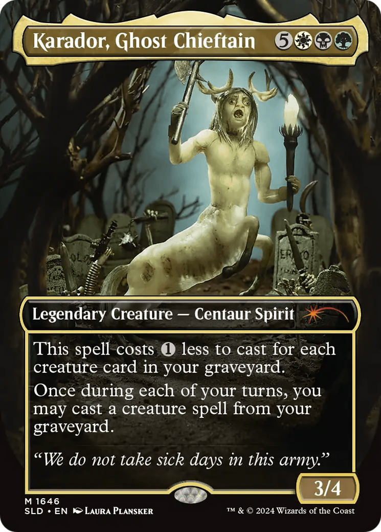 Karador, Ghost Chieftain (SLD-1646) [Secret Lair] Drop (Borderless) MTG Single Wizards of the Coast