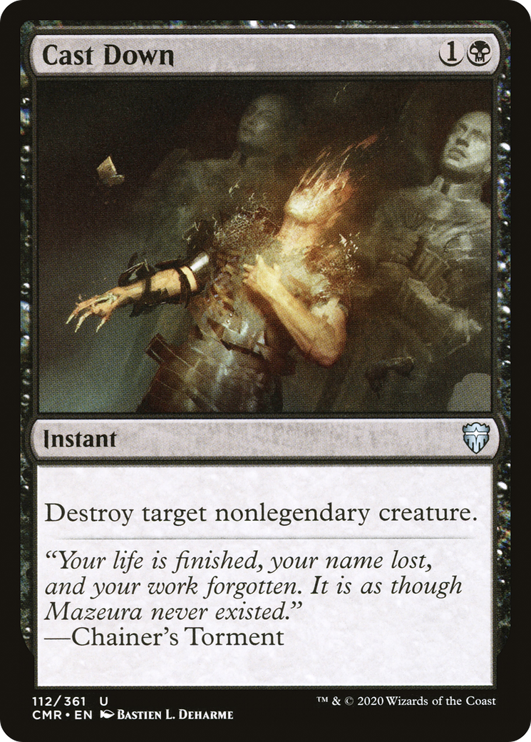 Cast Down (CMR-112) [Commander Legends] Foil MTG Single Wizards of the Coast