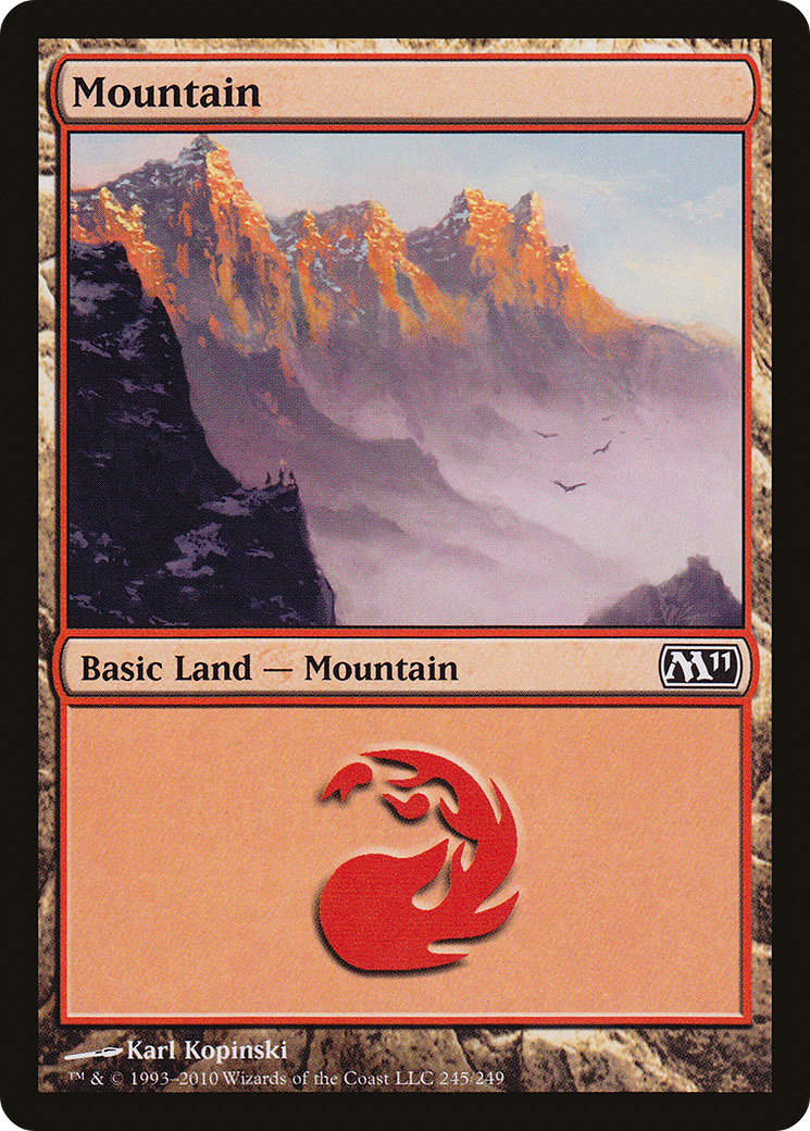 Mountain (245) (M11-245) [Magic 2011] MTG Single Wizards of the Coast