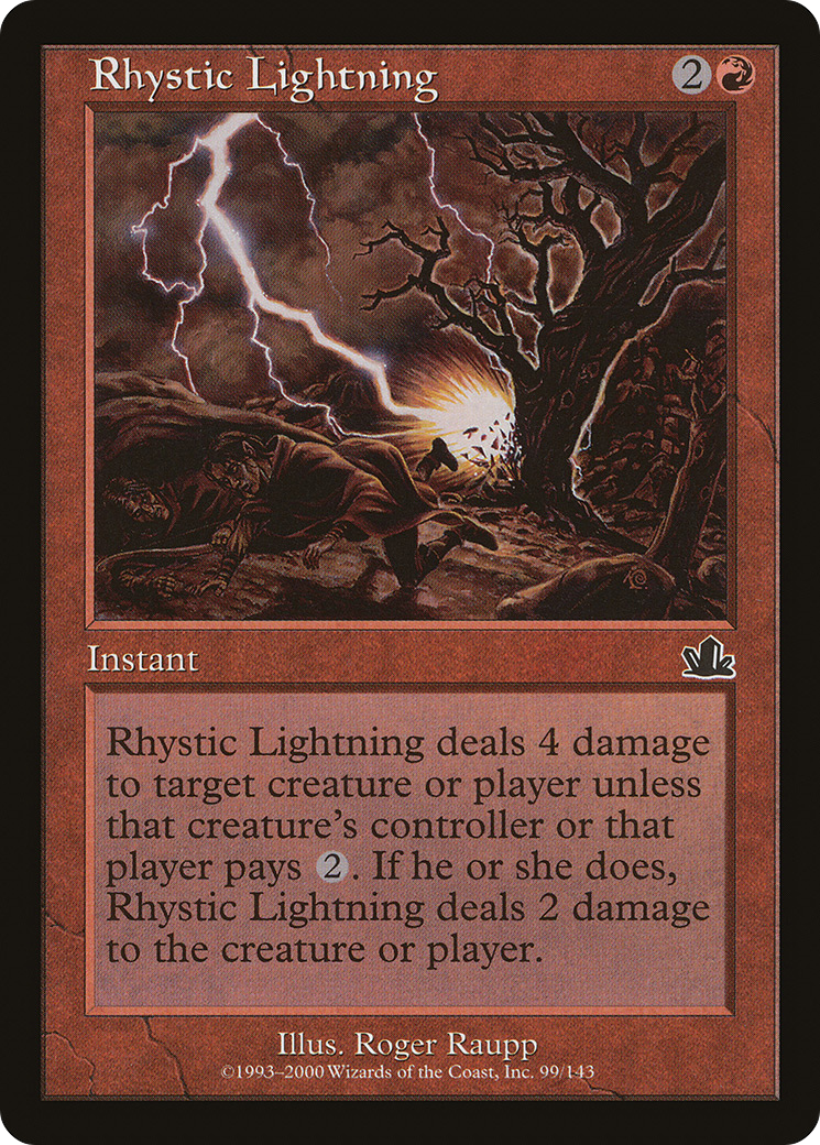Rhystic Lightning (PCY-099) [Prophecy] MTG Single Wizards of the Coast