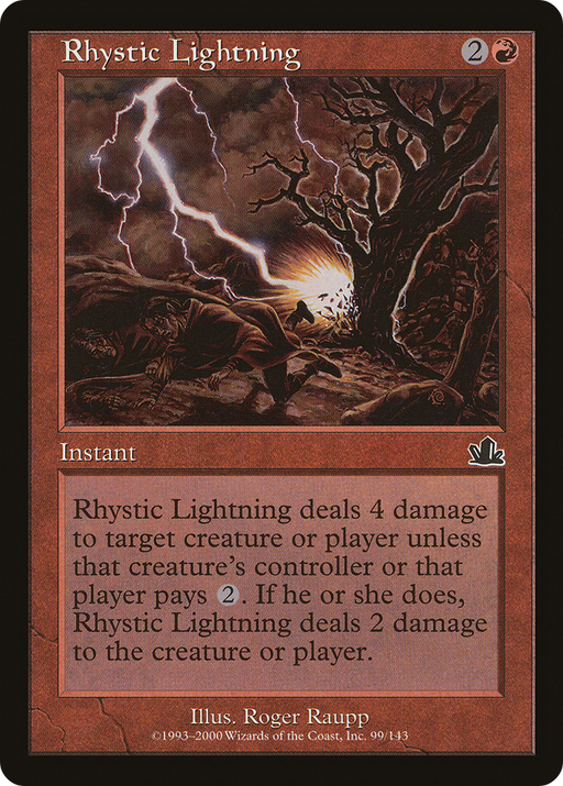 Rhystic Lightning (PCY-099) [Prophecy] MTG Single Wizards of the Coast