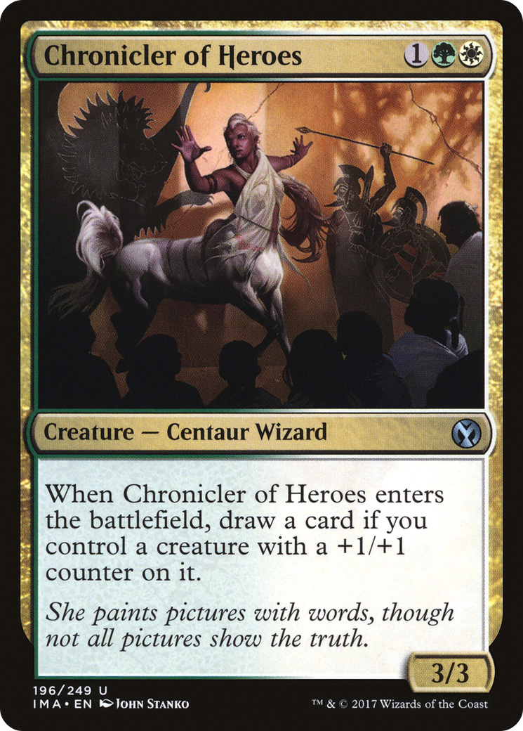 Chronicler of Heroes (IMA-196) [Iconic Masters] MTG Single Wizards of the Coast