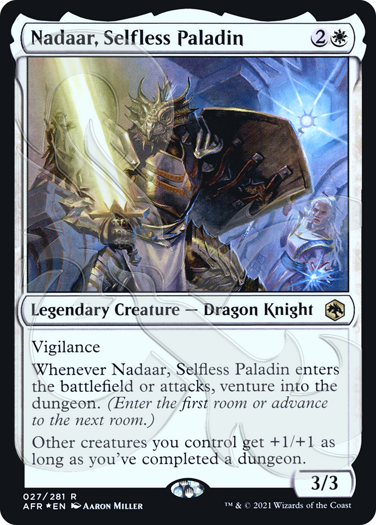 Nadaar, Selfless Paladin (AFR&-027) [Adventures in the Forgotten Realms Promos] Foil MTG Single Wizards of the Coast