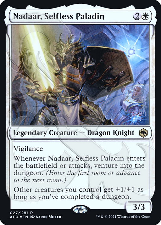 Nadaar, Selfless Paladin (AFR&-027) [Adventures in the Forgotten Realms Promos] Foil MTG Single Wizards of the Coast