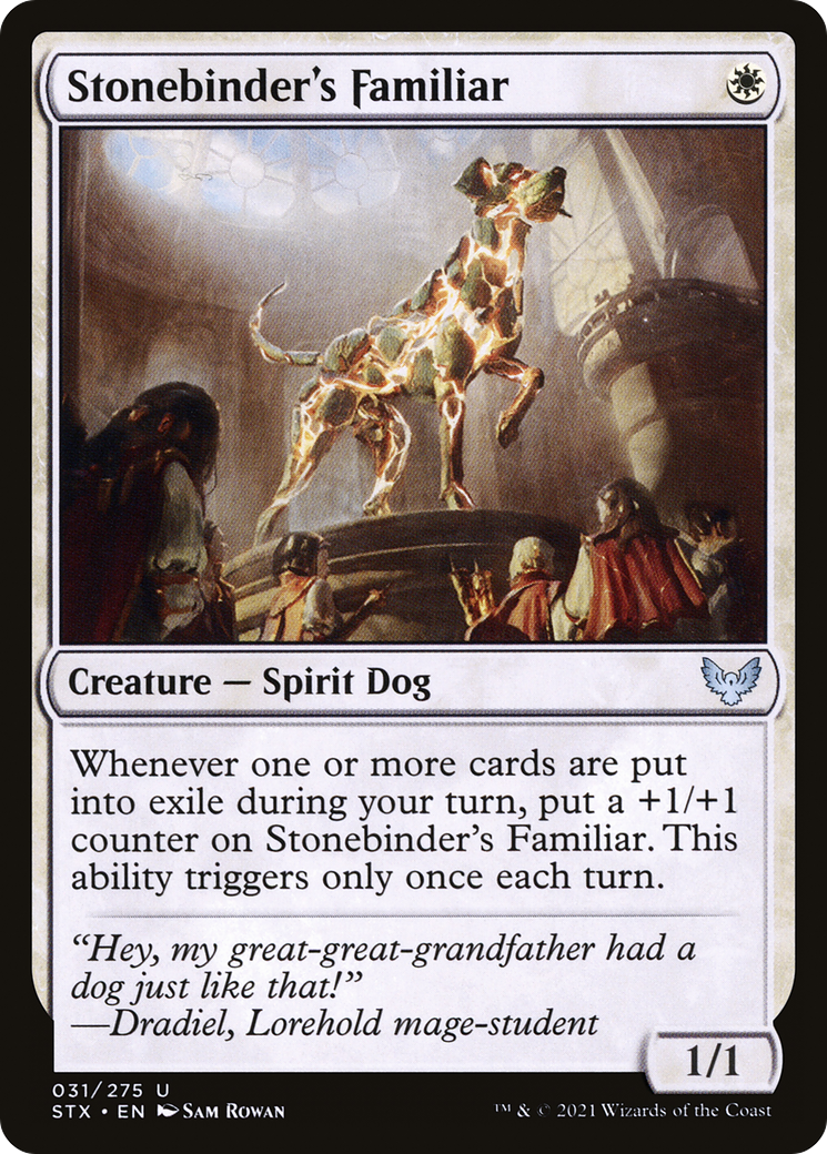 Stonebinder's Familiar (STX-031) [Strixhaven: School of Mages] Foil MTG Single Wizards of the Coast