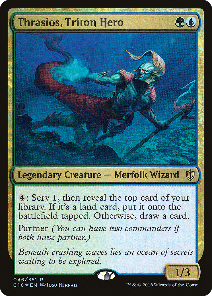 Thrasios, Triton Hero (C16-046) [Commander 2016] Foil MTG Single Wizards of the Coast