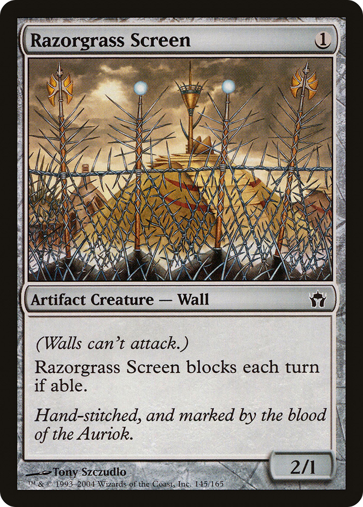 Razorgrass Screen (5DN-145) [Fifth Dawn] Foil MTG Single Wizards of the Coast