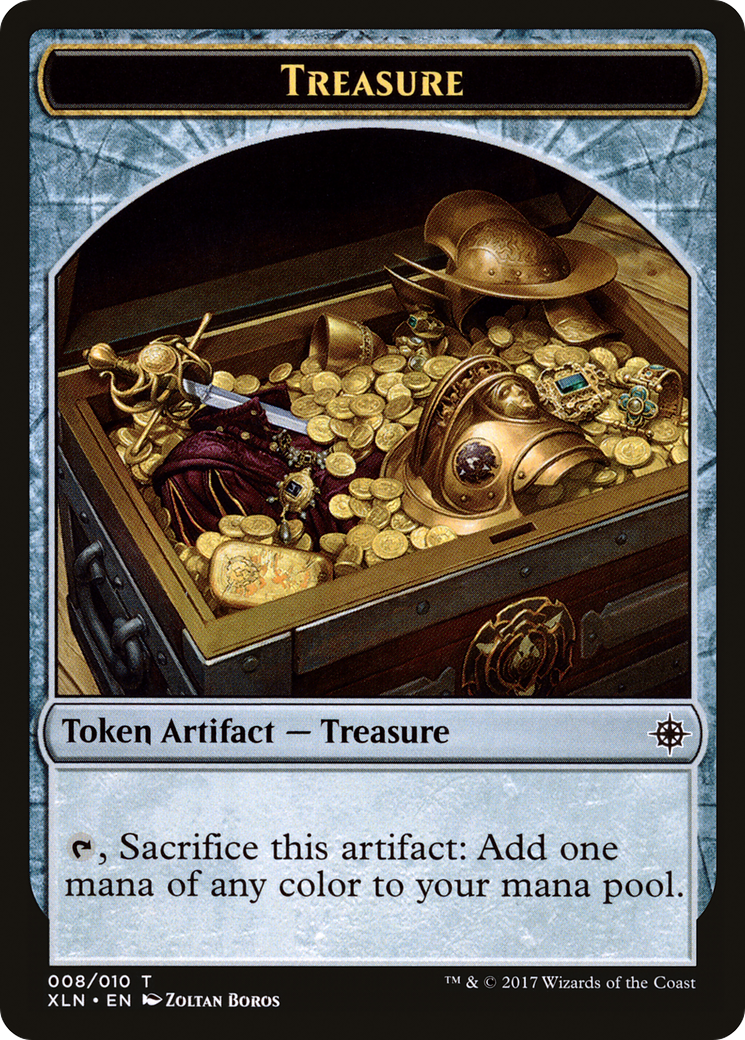 Treasure Token (008) (XLN-008) [Tokens] Ixalan Tokens Foil MTG Single Wizards of the Coast