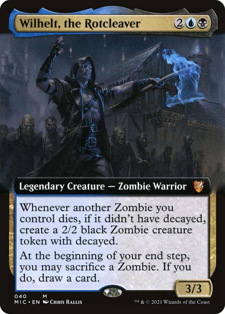 Wilhelt, the Rotcleaver (MIC-040) [Midnight Hunt Commander] (Extended Art) MTG Single Wizards of the Coast