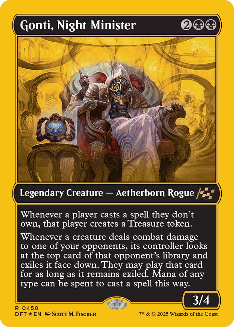 Gonti, Night Minister (First-Place Foil) (DFT-450) [Aetherdrift] Foil MTG Single Wizards of the Coast