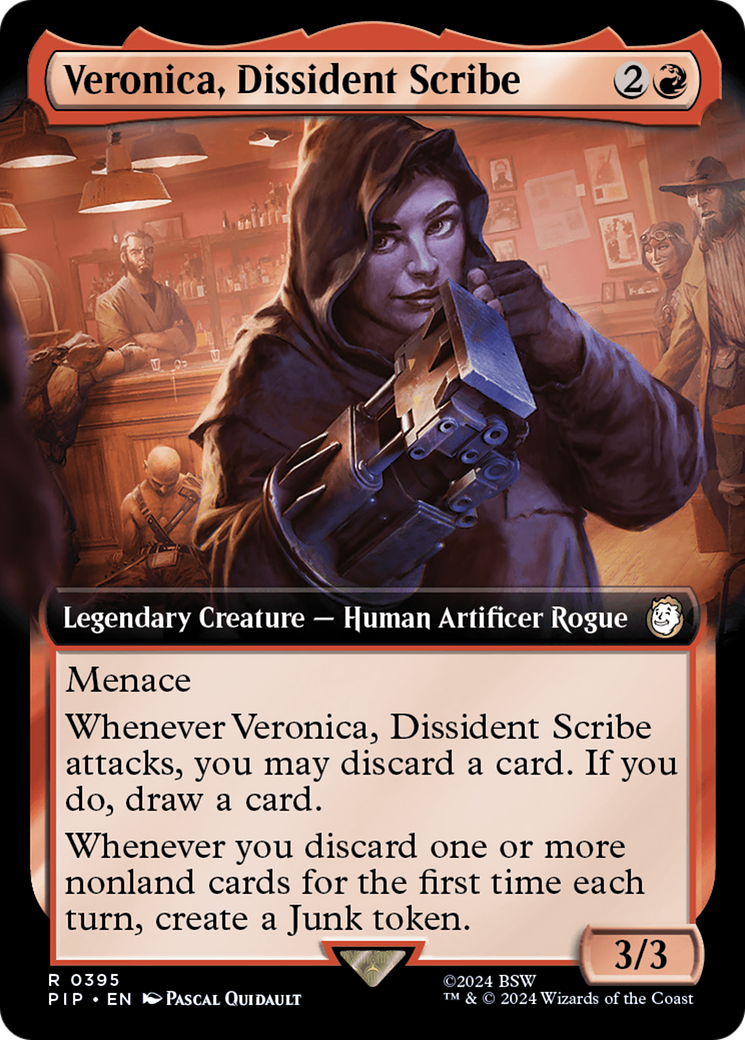 Veronica, Dissident Scribe (PIP-395) [Fallout] (Extended Art) MTG Single Wizards of the Coast