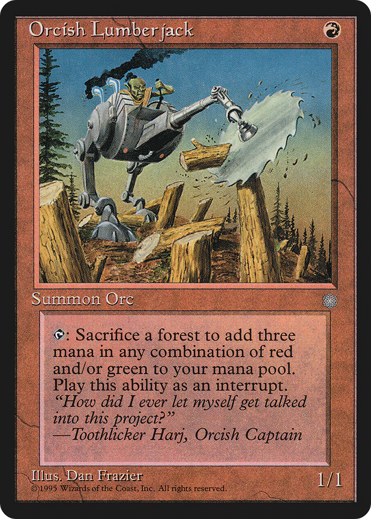Orcish Lumberjack [Ice Age] MTG Single Magic: The Gathering