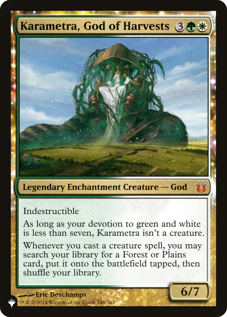 Karametra, God of Harvests (LIST-BNG-148) [Mystery Booster] The List MTG Single Wizards of the Coast